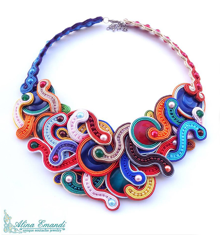 Soutache jewelry by Alina Emandi