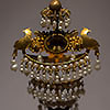 Baroque jewelry. Seed Pearl Gold Pendant