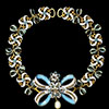 Baroque jewelry. Enamel Bow Necklace