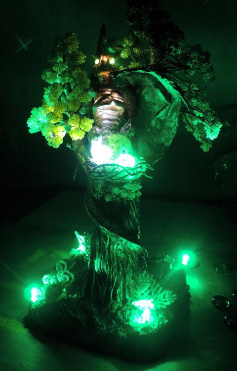 Ksenia Ivanova. Forest Dragon Nest Lamp: step by step
