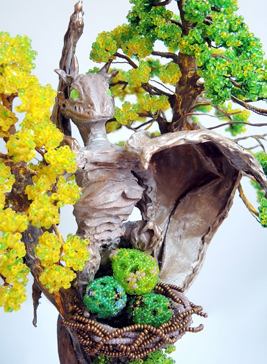 Ksenia Ivanova. Forest Dragon Nest Lamp: step by step