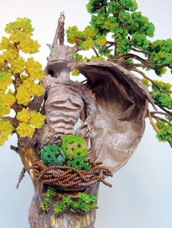 Ksenia Ivanova. Forest Dragon Nest Lamp: step by step