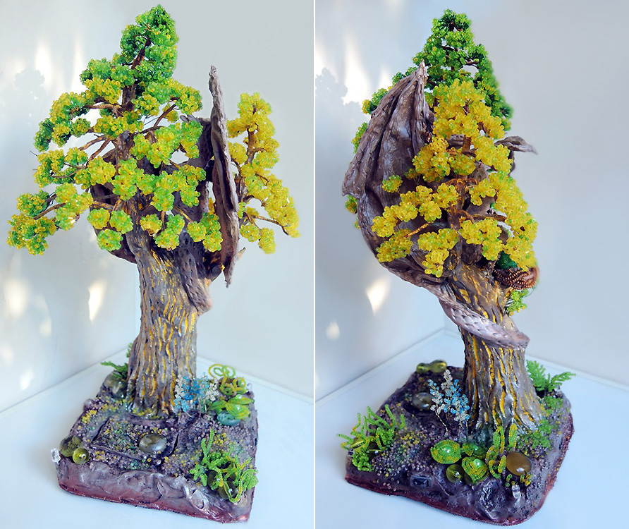 Ksenia Ivanova. Forest Dragon Nest Lamp: step by step