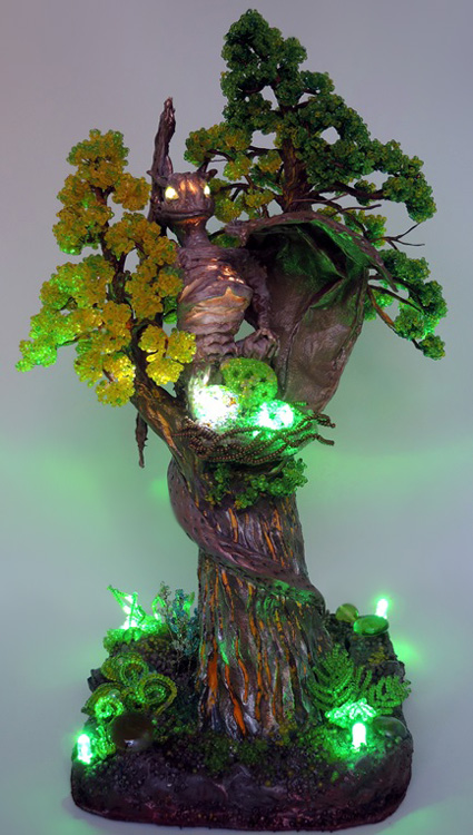 Ksenia Ivanova. Forest Dragon Nest Lamp: step by step