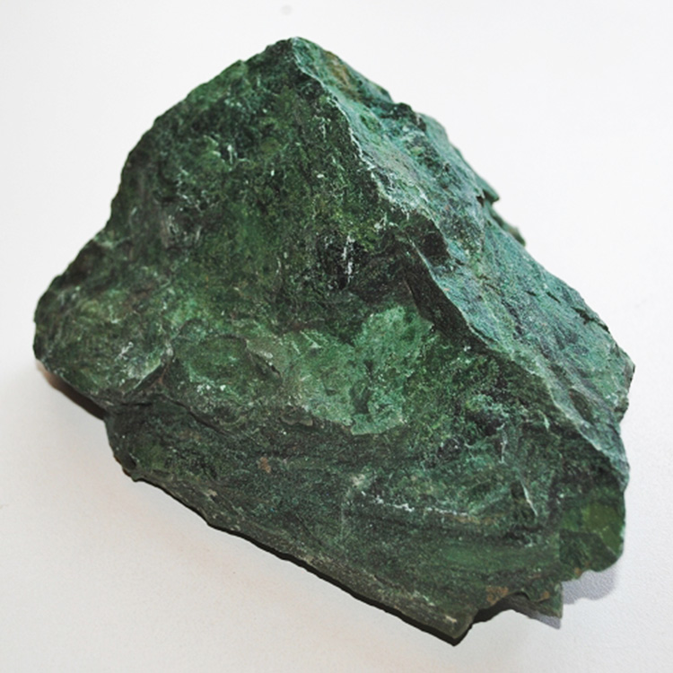 Rough emerald green natural verdite from South Africa