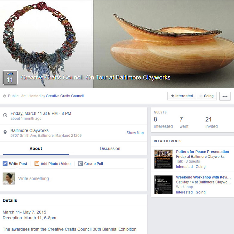 Creative Crafts Council Exhibition: On Tour in Baltimore, MD