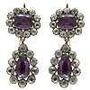 Georgian jewelry. Silver & Gold Drop Earrings