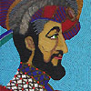 Man's portrait. Beadwork by Lidia Zaretskaya