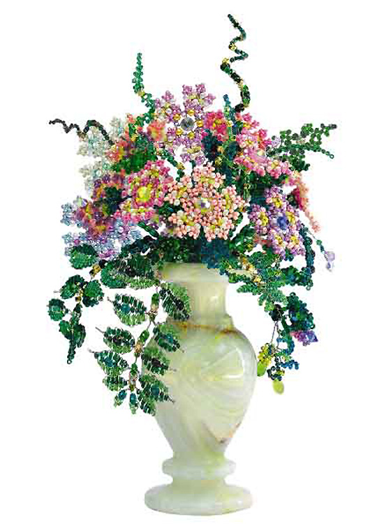 Beaded flowers by Natalia Bulba