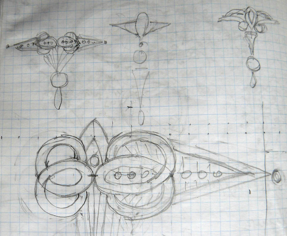 Sketch for the Richelieu Necklace by Natalia Bessonova