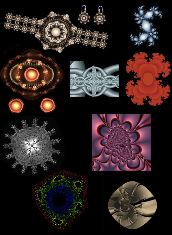 Graphics of imaginary jewels by Hanna Ben-Nathan