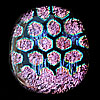 Dichroic glass cabochons by Linda Roberts