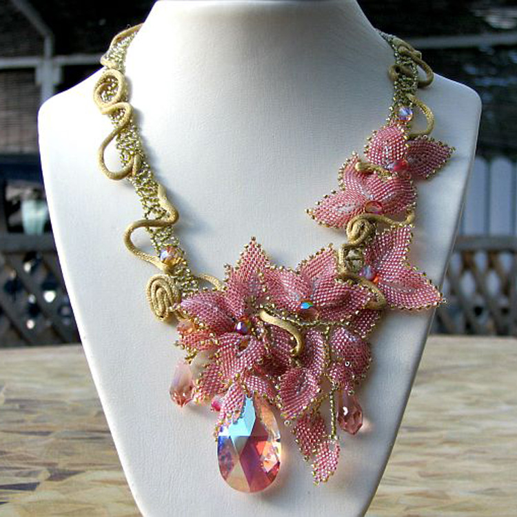 pink and lovely.. | Fancy jewelry, Beaded jewelry, Beaded necklace