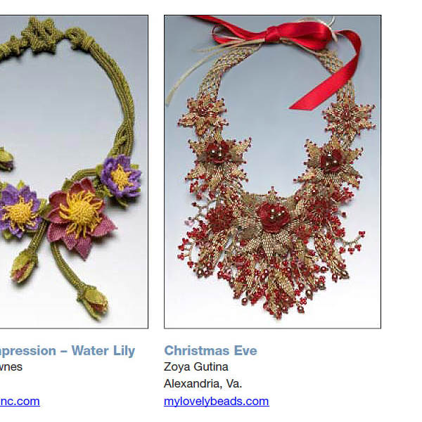 72 works of bead artistry. An online supplement to Bead & Button Magazine. August, 2009