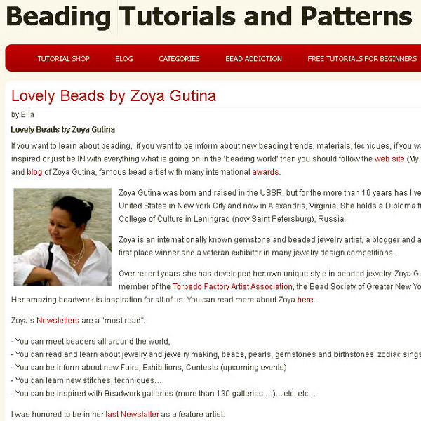 Ella Des' Blog: Lovely Beads by Zoya Gutina