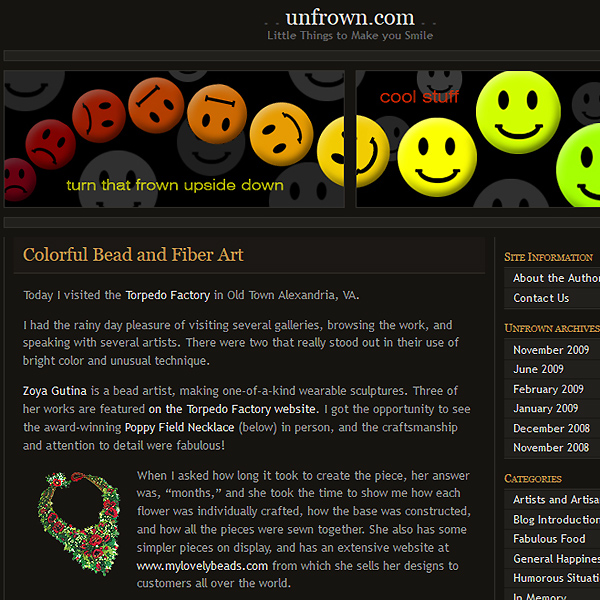 Unfrown Blog: Zoya Gutina